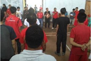 Pembukaan turnamen bulutangkis se desa Jambar.